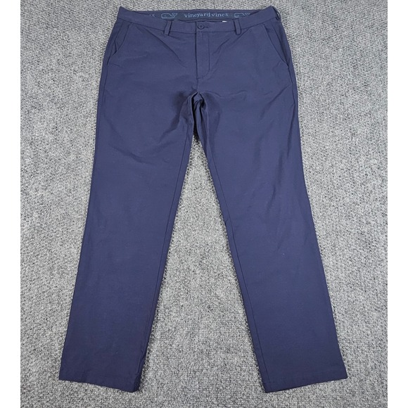 Vineyard Vines Mens Performance Pants Blue 38x32 Casual Golf - Picture 2 of 6